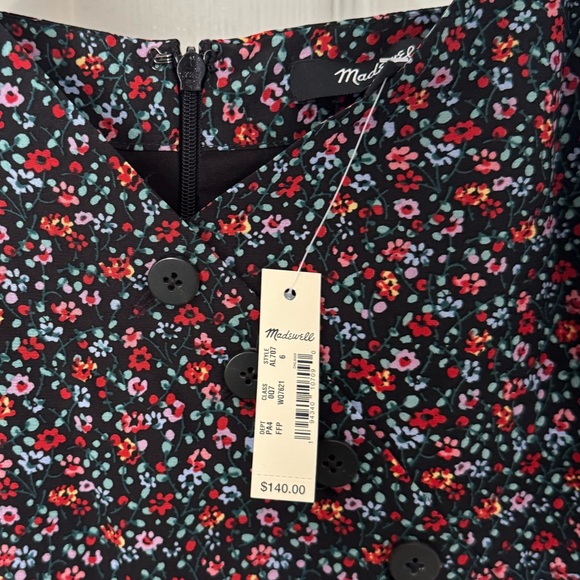 Madewell Silk Button-Wrap Cami Dress in Fieldwalk Floral - Picture 4 of 4